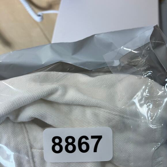 Biker Design Sleeveless Button-Up Shirt Men's 3XL White Frayed Motorcycle Vest - Picture 9 of 9